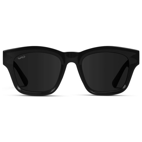 Wmp Eyewear Oversized Thick Square Frame Polarized Sunglasses - Black ...