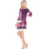Women's 3/4 Bell Sleeves Lenora Dress - White Mark - 3 of 3