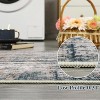 Acekool 5x7 Washable Rug - Low Pile Non-Slip Indoor Carpet, Soft Vintage Design for Living Room, Dining Area, Entryway, Grey & Cream - 4 of 4