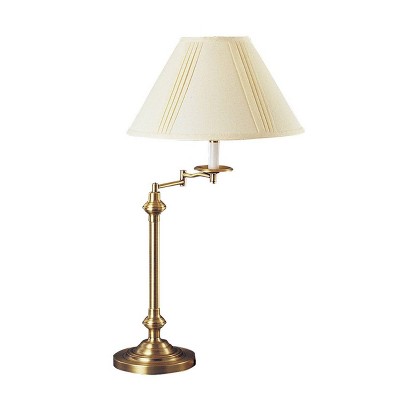 antique brass swing arm table lamp