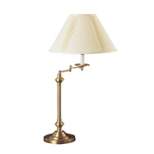 29.5" 3-way Metal Swing Arm Table Lamp Antique Brass - Cal Lighting