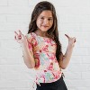 Calypsa Girl's Short Sleeve UPF 50+ Lily Swim Top - 3 of 3
