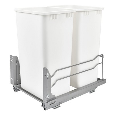 Rev-a-shelf Double Pull-out Trash Can For Full Height Kitchen Cabinets ...