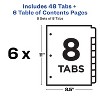 Avery Ready Index 8 Tab Binder Dividers, Customizable Table of Contents, Multicolor Tabs, 6 Sets (11186) - 4 of 4