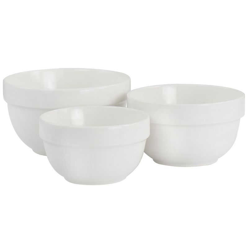 Martha Stewart Everyday Small 3 Piece Ceramic Bowl Set in White, 1 of 7
