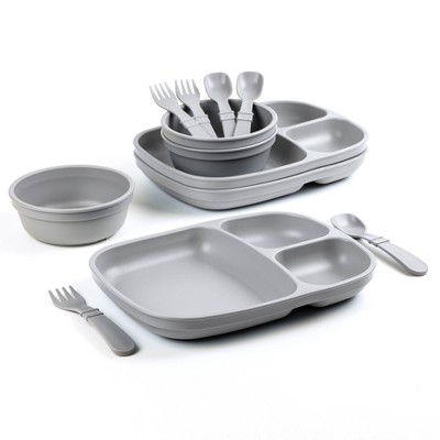 Re-Play Dinnerware Set - Gray - 12ct