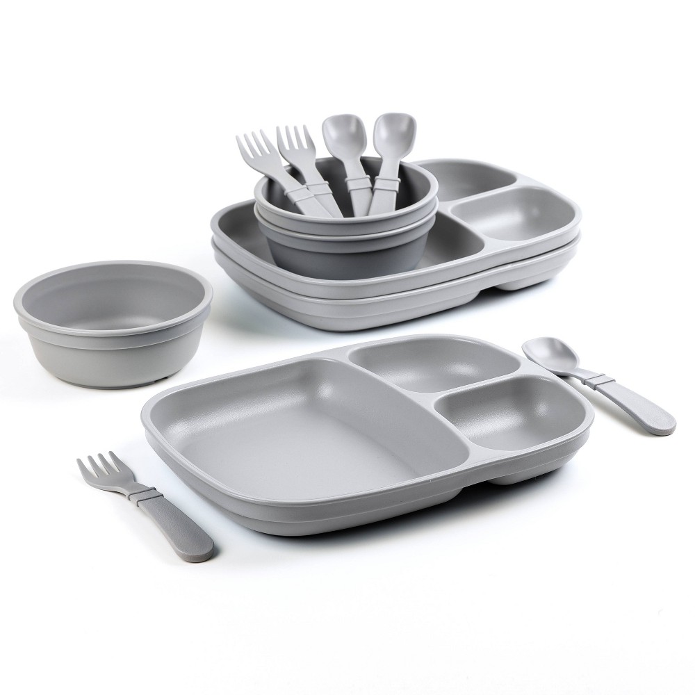 Photos - Other kitchen utensils Re-Play Dinnerware Set - Gray - 12ct