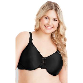 Avenue  Women's Plus Size Embroidered Support Underwire Bra - Sweet Pink -  50d : Target