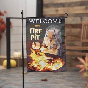 Welcome to our Fire Pit Garden Lustre Flag - 1 of 4