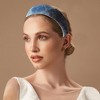 Unique Bargains Women's Elegant Tie-dye Colored Hairband 6.69"x6.10" Blue White 1 Pc - 2 of 3