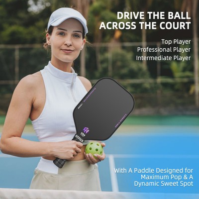 Aukfa Carbon Fiber Pickleball Paddle – Cold Pressed, 16mm Polypropylene Core, Fabric Surface, Elongated Shape