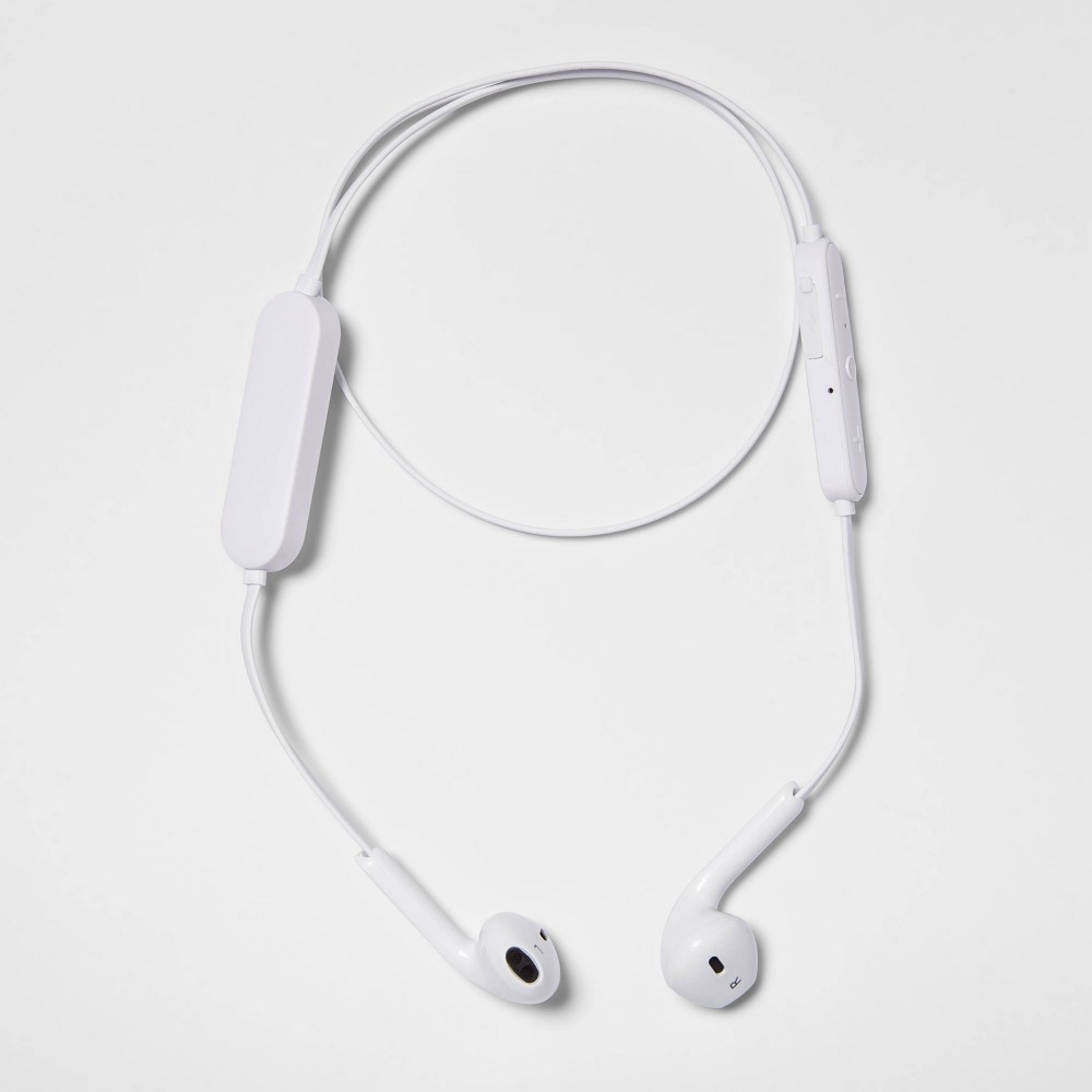 Photos - Headphones Wireless Bluetooth Flat Earbuds - heyday™ White