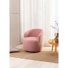 CAVINAS 360 Degree Swivel Chairs, Fabric Barrel Chair, Swivel Accent Chair, Single Sofa Chair, Round Armchair for Living Room, Bedroom - 2 of 4