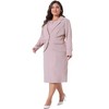 Agnes Orinda Women's Plus Size Two Piece Business Casual Suit Sets - 3 of 4
