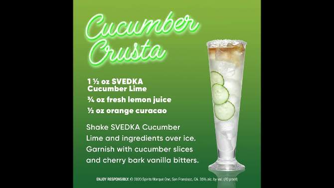 SVEDKA Cucumber Lime Flavored Vodka - 750ml Bottle, 2 of 9, play video