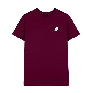Dalix Ghost Embroidered Soft Cotton Short Sleeve T Shirt Mens - 1 of 4