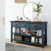 PAGED 53 inch Console Table with 3 Drawers,Modern Entryway Table with 2 Open Shelf for Living Room,Hallway - 2 of 4