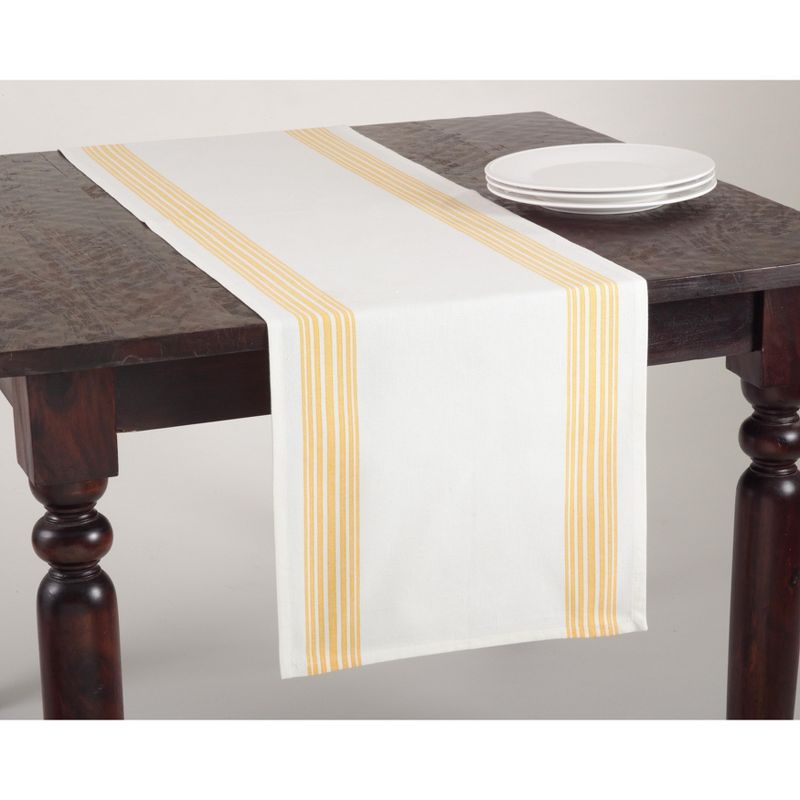 Saro Lifestyle Classic Stripes Cotton Table Runner, 1 of 4