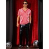 INSPIRE CHIC Men's V-Neck Short Sleeve Party Sheer Glitter T-Shirt - 2 of 4