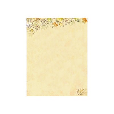 Great Papers! Crispy Fall Leaves Holiday Letterhead Multicolor 80/Pack (2019089)