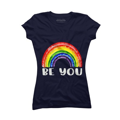 Adult Design By HumansBe You Pride Watercolor Rainbow By Belugastore T-Shirt