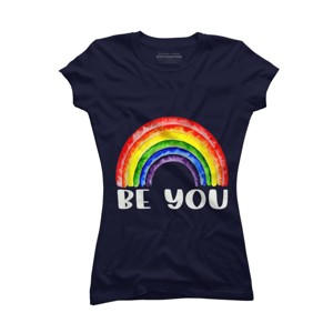 Adult Design By HumansBe You Pride Watercolor Rainbow By Belugastore T-Shirt - 1 of 2