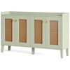 Resenkos Sideboard Buffet, Kitchen Storage Cabinet,59" Sideboard Buffet, Rattan Wood Storage Cabinet with Storage Shelves,Green - 3 of 3