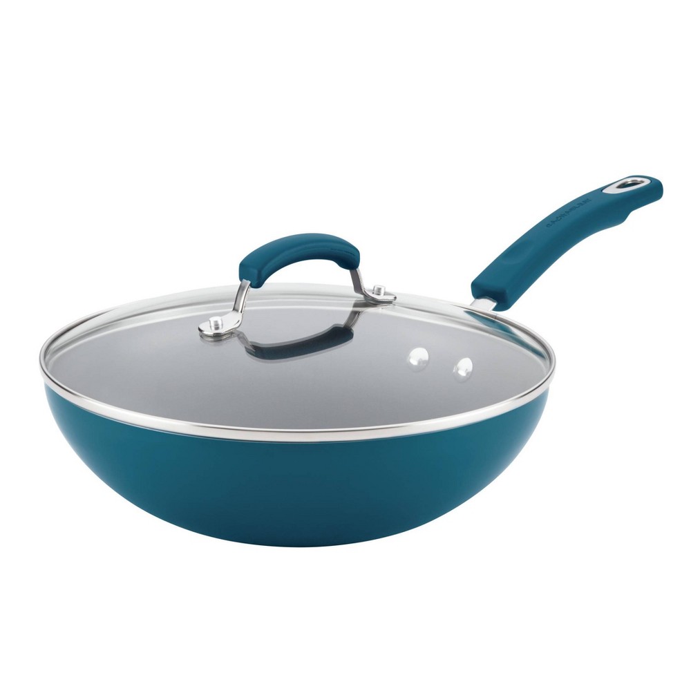 Rachael Ray Hard Enamel 12-1/2 Divided Skillet- Orange 