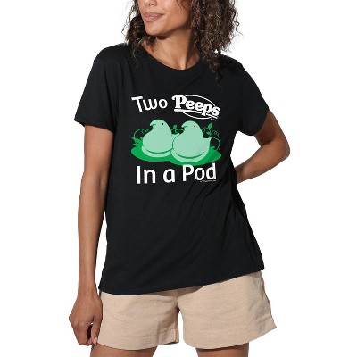 Easter Two Peeps In a Pod Women's Loose T-Shirt Black