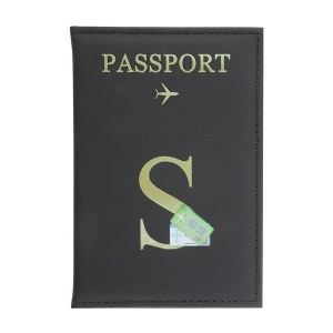 Unique Bargains Durable Letter Pattern Passport Holder 1 Pc - 1 of 4