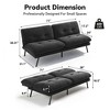 Vipbear 71" Convertible Futon Sofa Bed,  Futon Couch with Adjustable Backrest, Folding Small Recliner Sleeper Sofa Bed for Living Room - 2 of 4