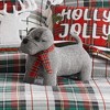 Spencer Plaid Green Dog with Scarf Pillow - Levtex Home - 2 of 3