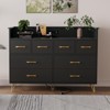 Dresser for Bedroom with LED Light & Charging Station, 8 Drawers Wooden Dressers - 4 of 4