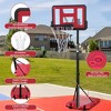 Use for Outdoor Height Adjustable 4.8 to 7.7ft Basketball Hoop 44 Inch Backboard Portable Basketball Goal System with Stable Base and Wheels - 3 of 4