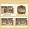 YOOCOZZ Multifunctional Hidden Cat Litter Box Enclosure with Double Door, Adjustable Dividers and Ventilation Holes - Brown - 4 of 4