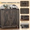Farmhouse Sideboard Buffet Cabinet with Adjustable Shelf & Barn Doors, Small Kitchen Storage Cabinet - 4 of 4