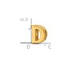 Black Bow Jewelry Letter D Bead Charm in 14k Yellow Gold Plated Sterling Silver - 4 of 4