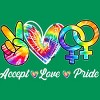 Adult Design By Humans Accept Love LGBTQIA+ Pride Tie Dye Rainbow By HARGOOT-Shirt - 2 of 2