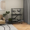LAOTIES Large 5 Tier Chinchilla Cage with Hammock,50" Rolling Small Animal Cage with 4 Doors And Removable Tray - 2 of 4
