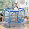 Belatt 55" Toddler Trampoline with Safety Enclosure Net and Balls | Indoor/Outdoor Mini Trampoline for Kids | Fun, Safe, and Durable - 2 of 4