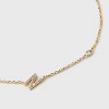 14K Gold Dipped Cubic Zirconia Initial Necklace - A New Day™ - 4 of 4