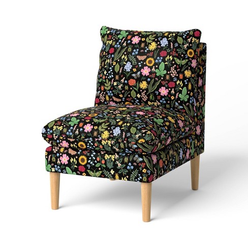 Rifle Paper Co. X Target Curio Armless Accent Chair Black Target