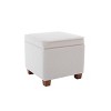Square Storage Ottoman with Piping and Lift Off Lid - WOVENBYRD - image 4 of 4