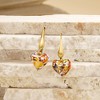 Ross-Simons Italian Murano Glass Multicolored Heart Drop Earrings in 18kt Gold Over Sterling For Women - 3 of 4