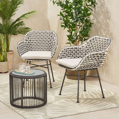 Black Wicker Patio Chairs Target - Black And White Woven Patio Chairs