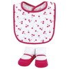 Hudson Baby Infant Girl Cotton Bib and Sock Set, Ice Cream, One Size - 4 of 4