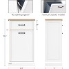 10 Gallon Single Trash Cabinet Tilt Out - White Freestanding Garbage Bin Storage for Kitchen, Dining Room, Living Room - 2 of 4