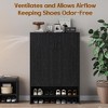 SEVOBAL Shoe Cabinet 7 Tier 28 Pairs Shoe Cabinet Storage Entryway Hidden Narrow Shoe Cabinets Adjustable Shelves Hallway, Black, 13.7"*31.49"*45.27" - 2 of 4