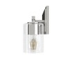Hunter Fans 5.25" Kerrison Wall Light Brushed Nickel Finish - Modern Elegance with Clear Seeded Glass - 2 of 4