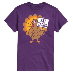 Men's - Instant Message - Eat Tacos Turkey Short Sleeve Graphic T-Shirt - 1 of 4